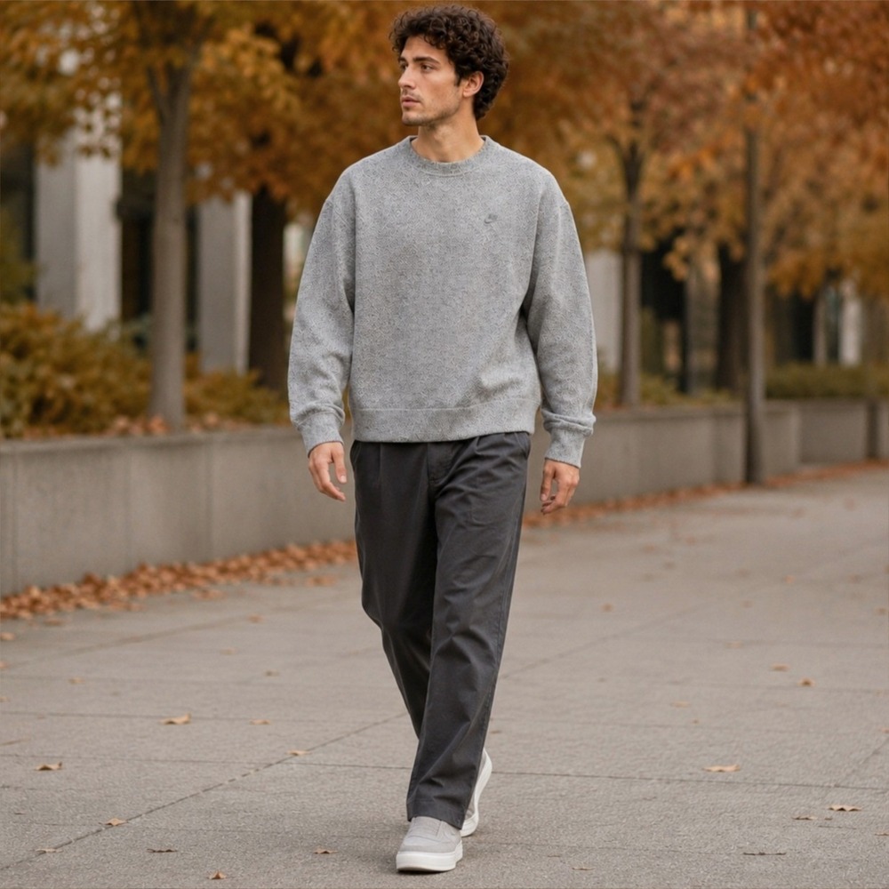 Nike Tech Pack Therma-FIT ADV Forward Crewneck Sweatshirt Mens M Gray DQ4264-077